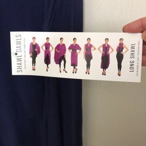 Shawl Dawls Navy Long Convertible Shawl